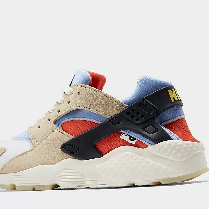 Big Kids' Nike Huarache Run Yin-Yang Casual Shoes Lemon Drop/Sail/Light Marine/Off Noir - DV2196 700 3 Big Kids' Nike Huarache Run Yin-Yang Casual Shoes Lemon Drop/Sail/Light Marine/Off Noir - DV2196 700 - Image 3