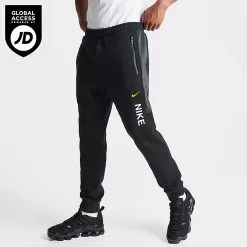 Men's Nike Sportswear Hybrid Fleece Jogger Pants Black/Dark Smoke Grey/Black - DV2330 011