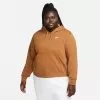 Women's Nike Sportswear Club Fleece Pullover Hoodie (Plus Size) Ale Brown/White - DV5092 271
