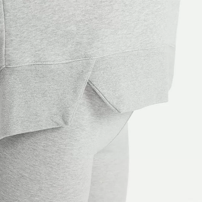 Women's Nike Sportswear Club Fleece Hoodie Dark Grey Heather/White - DV5645 063 5 Women's Nike Sportswear Club Fleece Hoodie Dark Grey Heather/White - DV5645 063 - Image 5