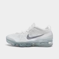 Women's Nike Air VaporMax 2023 Flyknit Next Nature Running Shoes White/Metallic Silver/Pure Platinum - DV6840 100