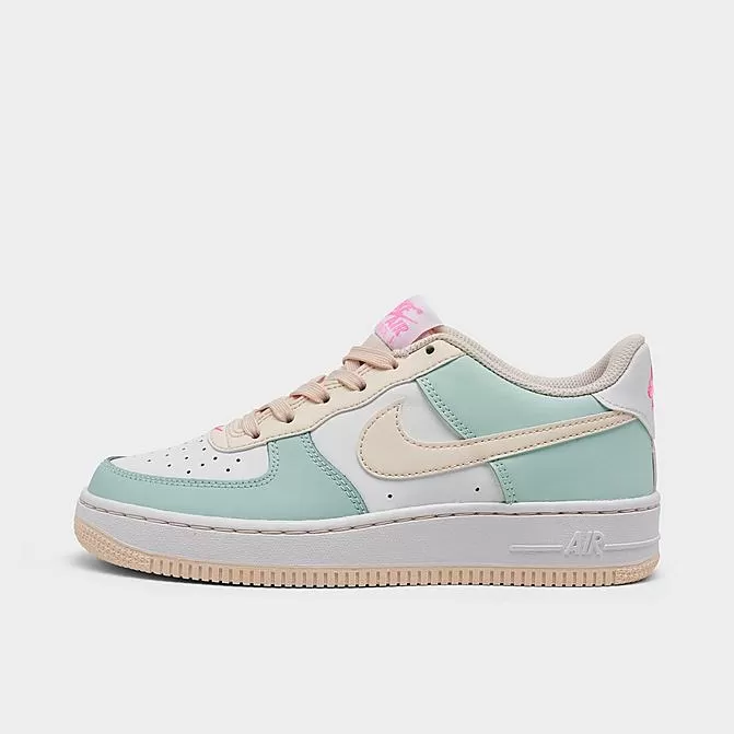 Big Kids' Nike Air Force 1 Low Casual Shoes Jade Ice/Guava Ice/White/Pink Spell - DV7762G 300 1 Big Kids' Nike Air Force 1 Low Casual Shoes Jade Ice/Guava Ice/White/Pink Spell - DV7762G 300
