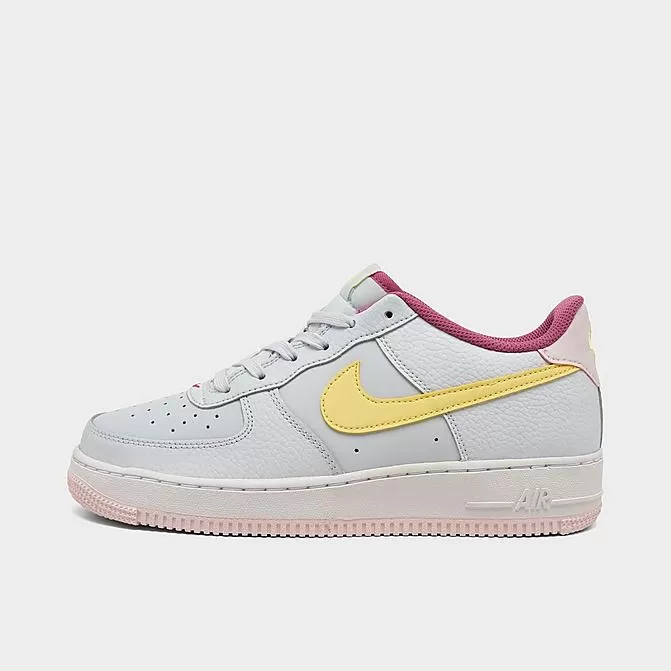 Big Kids' Nike Air Force 1 Low Casual Shoes Football Grey/Cosmic Fuchsia/Pearl Pink/Citron Tint - DV7762 001 1 Big Kids' Nike Air Force 1 Low Casual Shoes Football Grey/Cosmic Fuchsia/Pearl Pink/Citron Tint - DV7762 001