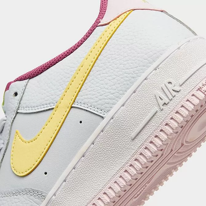 Big Kids' Nike Air Force 1 Low Casual Shoes Football Grey/Cosmic Fuchsia/Pearl Pink/Citron Tint - DV7762 001 3 Big Kids' Nike Air Force 1 Low Casual Shoes Football Grey/Cosmic Fuchsia/Pearl Pink/Citron Tint - DV7762 001 - Image 3