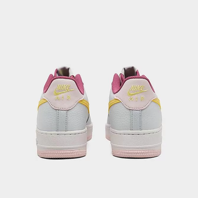 Big Kids' Nike Air Force 1 Low Casual Shoes Football Grey/Cosmic Fuchsia/Pearl Pink/Citron Tint - DV7762 001 4 Big Kids' Nike Air Force 1 Low Casual Shoes Football Grey/Cosmic Fuchsia/Pearl Pink/Citron Tint - DV7762 001 - Image 4