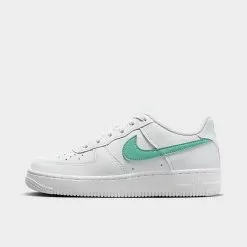 Big Kids' Nike Air Force 1 Low Casual Shoes Summit White/Emerald Rise - DV7762 104
