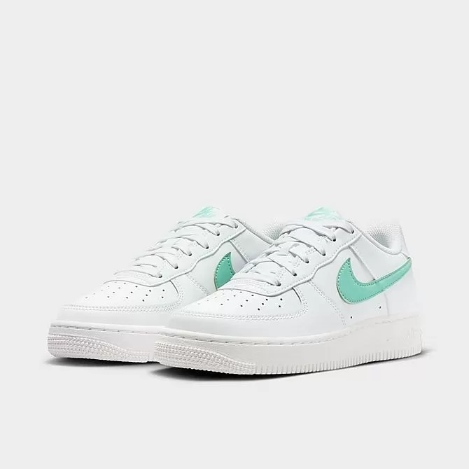 Big Kids' Nike Air Force 1 Low Casual Shoes Summit White/Emerald Rise - DV7762 104 2 Big Kids' Nike Air Force 1 Low Casual Shoes Summit White/Emerald Rise - DV7762 104 - Image 2