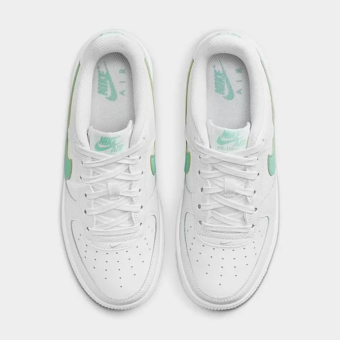 Big Kids' Nike Air Force 1 Low Casual Shoes Summit White/Emerald Rise - DV7762 104 5 Big Kids' Nike Air Force 1 Low Casual Shoes Summit White/Emerald Rise - DV7762 104 - Image 5