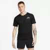 Men's Nike Trail Solar Chase Dri-FIT Short-Sleeve Running Top Black/White - DV9305 010