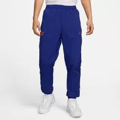 Men's Nike Repel F.C. Fleece Soccer Track Pants Deep Royal Blue/Deep Royal Blue/Green Strike/Safety Orange - DV9795 455