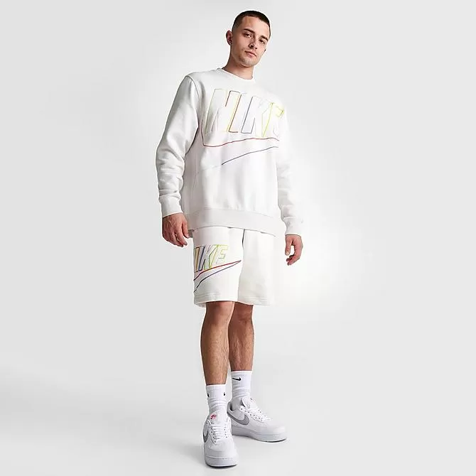 Nike Club Fleece+ Futura Fleece Crewneck Sweatshirt Phantom - DX0529 030 2 Nike Club Fleece+ Futura Fleece Crewneck Sweatshirt Phantom - DX0529 030 - Image 2