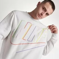 Nike Club Fleece+ Futura Fleece Crewneck Sweatshirt Phantom - DX0529 030 9 Nike Club Fleece+ Futura Fleece Crewneck Sweatshirt Phantom - DX0529 030 -Fashion Clothing Shop DX0529 030 M5