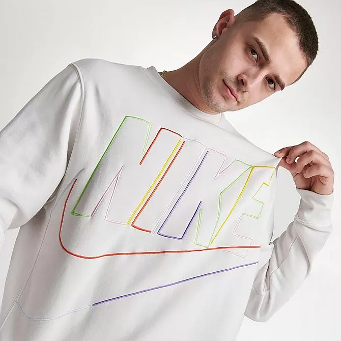 Nike Club Fleece+ Futura Fleece Crewneck Sweatshirt Phantom - DX0529 030 5 Nike Club Fleece+ Futura Fleece Crewneck Sweatshirt Phantom - DX0529 030 - Image 5