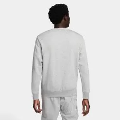 Nike Club Fleece+ Futura Fleece Crewneck Sweatshirt Dark Grey Heather - DX0529 063 -Fashion Clothing Shop DX0529 063 M3
