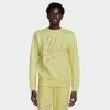 Nike Club Fleece+ Futura Fleece Crewneck Sweatshirt Lemon Chiffon - DX0529 706