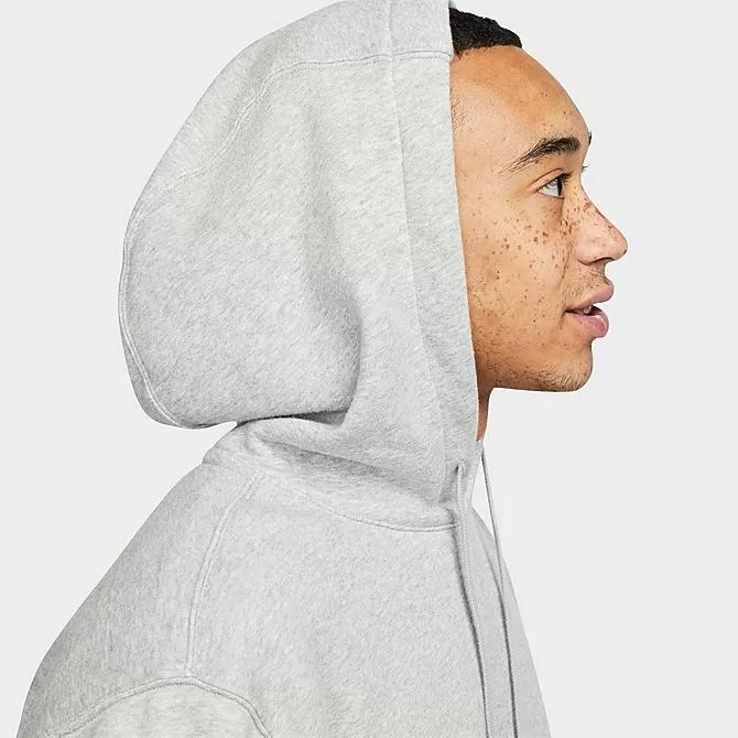Men's Nike Club Fleece+ Futura Fleece Pullover Hoodie Dark Grey Heather - DX0541 063 5 Men's Nike Club Fleece+ Futura Fleece Pullover Hoodie Dark Grey Heather - DX0541 063 - Image 5