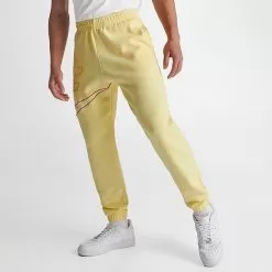 Nike Club Fleece+ Futura Logo Fleece Sweatpants Lemon Chiffon - DX0547 706 -Fashion Clothing Shop DX0547 706 M3