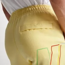 Nike Club Fleece+ Futura Logo Fleece Sweatpants Lemon Chiffon - DX0547 706 -Fashion Clothing Shop DX0547 706 M6