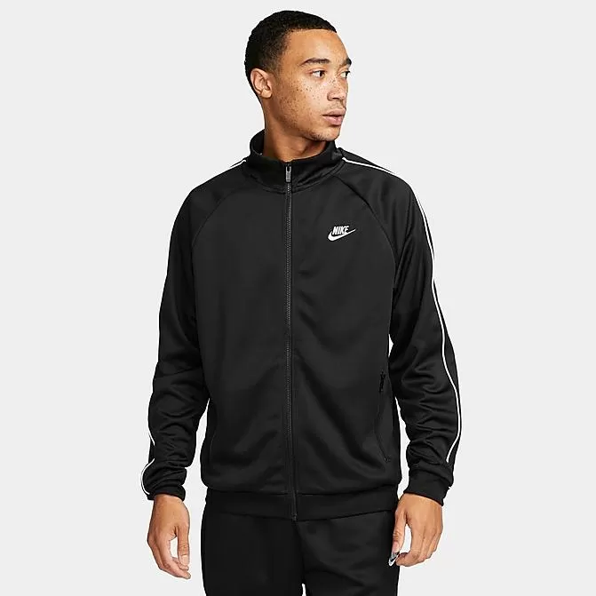 Men's Nike Sportswear Club Full-Zip Track Jacket Black/White - DX0670 010 1 Men's Nike Sportswear Club Full-Zip Track Jacket Black/White - DX0670 010