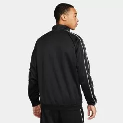 Men's Nike Sportswear Club Full-Zip Track Jacket Black/White - DX0670 010 8 Men's Nike Sportswear Club Full-Zip Track Jacket Black/White - DX0670 010 -Fashion Clothing Shop DX0670 010 M3