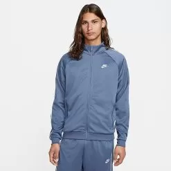 Men's Nike Sportswear Club Full-Zip Track Jacket Diffused Blue/White - DX0670 491