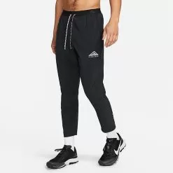 Men's Nike Trail Dawn Range Dri-FIT Running Pants Black/Black/White - DX0855 010