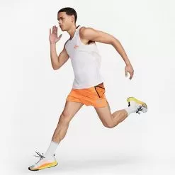 Men's Nike Trail Solar Chase Dri-FIT Running Tank White/Bright Mandarin - DX0857 100 -Fashion Clothing Shop DX0857 100 M3