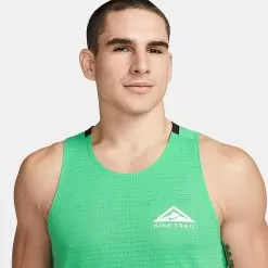 Men's Nike Trail Solar Chase Dri-FIT Running Tank Spring Green/White - DX0857 363 -Fashion Clothing Shop DX0857 363 M4