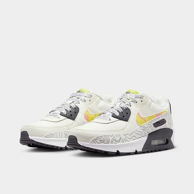 Big Kids' Nike Air Max 90 LTR SE Casual Shoes Sail/Gridiron/Bright Cactus/Multicolor - DX1814 100 2 Big Kids' Nike Air Max 90 LTR SE Casual Shoes Sail/Gridiron/Bright Cactus/Multicolor - DX1814 100 - Image 2