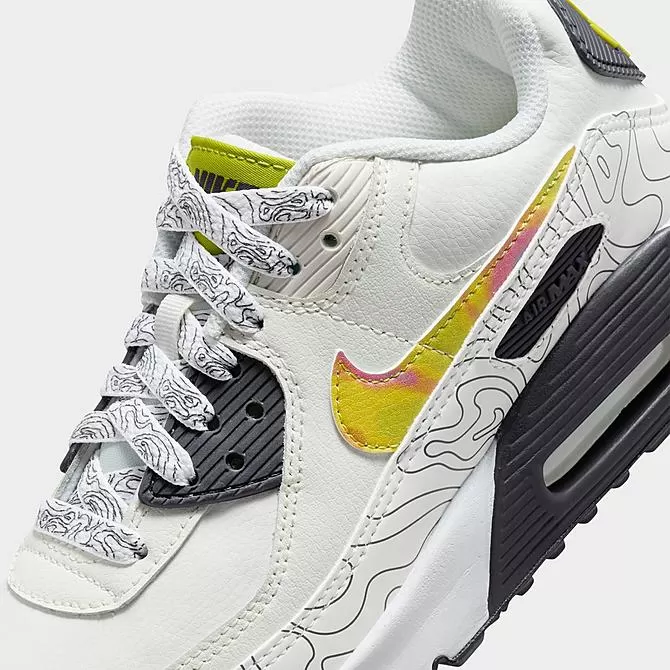 Big Kids' Nike Air Max 90 LTR SE Casual Shoes Sail/Gridiron/Bright Cactus/Multicolor - DX1814 100 3 Big Kids' Nike Air Max 90 LTR SE Casual Shoes Sail/Gridiron/Bright Cactus/Multicolor - DX1814 100 - Image 3