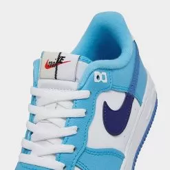 Little Kids' Nike Force 1 LV8 2 Casual Shoes White/Light Photo Blue/Deep Royal Blue - DX2164 100 -Fashion Clothing Shop DX2164 100 P3
