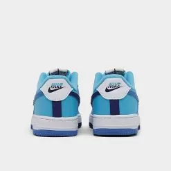 Little Kids' Nike Force 1 LV8 2 Casual Shoes White/Light Photo Blue/Deep Royal Blue - DX2164 100 -Fashion Clothing Shop DX2164 100 P4