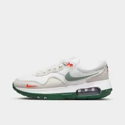 Big Kids' Nike Air Max Motif Casual Shoes White/Safety Orange/Light Bone/Gorge Green - DX2957 100