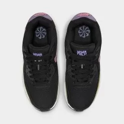 Big Kids' Nike Air Max 90 SE Casual Shoes Black/Pilgrim/Canyon Purple/Elemental Pink - DX3091 001 -Fashion Clothing Shop DX3091 001 P5