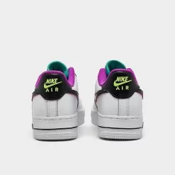 Big Kids' Nike Air Force 1 LV8 SE Casual Shoes White/Black/Vivid Purple/Light Menta - DX3933 100 9 Big Kids' Nike Air Force 1 LV8 SE Casual Shoes White/Black/Vivid Purple/Light Menta - DX3933 100 -Fashion Clothing Shop DX3933 100 P4