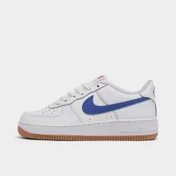 Big Kids' Nike Air Force 1 Low Casual Shoes White/Game Royal/Summit White - DX5805G 179