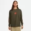 Men's Nike ACG Lungs Logo Graphic Long-Sleeve T-Shirt Cargo Khaki - DX9454 325