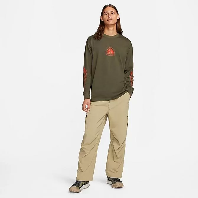 Men's Nike ACG Lungs Logo Graphic Long-Sleeve T-Shirt Cargo Khaki - DX9454 325 2 Men's Nike ACG Lungs Logo Graphic Long-Sleeve T-Shirt Cargo Khaki - DX9454 325 - Image 2