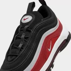 Little Kids' Nike Air Max 97 SE Stretch Lace Casual Shoes Black/Metallic Silver/Varsity Red/White - DZ2665 001 -Fashion Clothing Shop DZ2665 001 P3