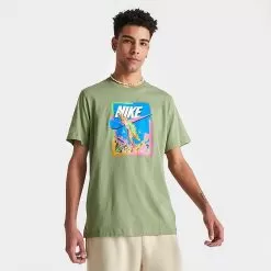Men's Nike Sportswear Chameleon Graphic T-Shirt Oil Green - DZ2865 386