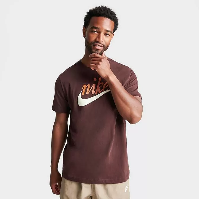 Men's Nike Sportswear Futura Logo Script T-Shirt Earth - DZ3279 227 1 Men's Nike Sportswear Futura Logo Script T-Shirt Earth - DZ3279 227
