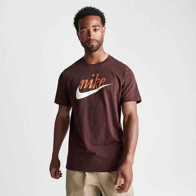 Men's Nike Sportswear Futura Logo Script T-Shirt Earth - DZ3279 227 3 Men's Nike Sportswear Futura Logo Script T-Shirt Earth - DZ3279 227 - Image 3