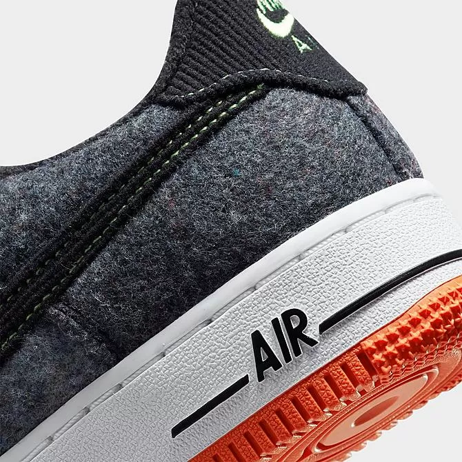 Big Kids' Nike Air Force 1 LV8 Halloween Casual Shoes Black/Black/Ghost Green/Starfish/White - DZ5287 001 3 Big Kids' Nike Air Force 1 LV8 Halloween Casual Shoes Black/Black/Ghost Green/Starfish/White - DZ5287 001 - Image 3