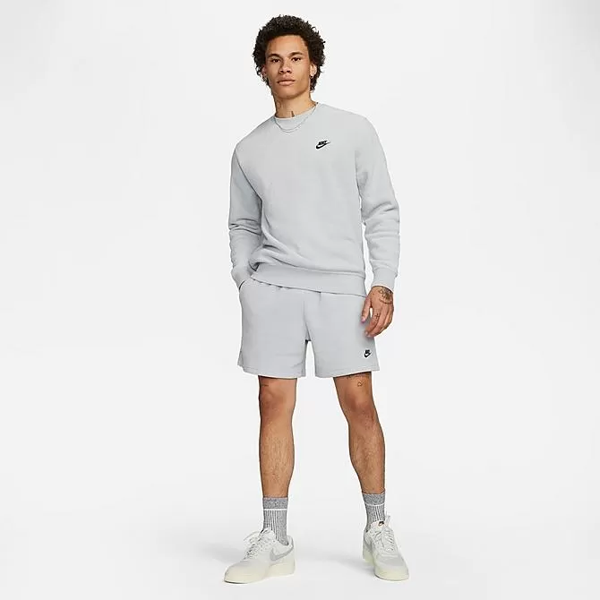 Men's Nike Club Terry Crewneck Sweatshirt Wolf Grey/Black - FB4979 012 2 Men's Nike Club Terry Crewneck Sweatshirt Wolf Grey/Black - FB4979 012 - Image 2