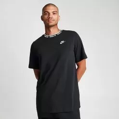 Men's Nike Sportswear Club Futura Logo T-Shirt Black/White - FB7309 010 7 Men's Nike Sportswear Club Futura Logo T-Shirt Black/White - FB7309 010 -Fashion Clothing Shop FB7309 010 M3