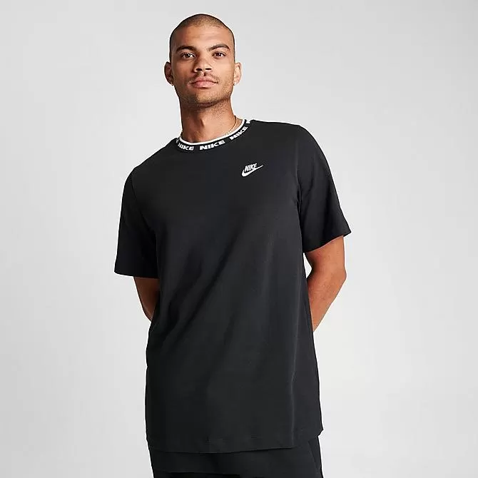 Men's Nike Sportswear Club Futura Logo T-Shirt Black/White - FB7309 010 3 Men's Nike Sportswear Club Futura Logo T-Shirt Black/White - FB7309 010 - Image 3