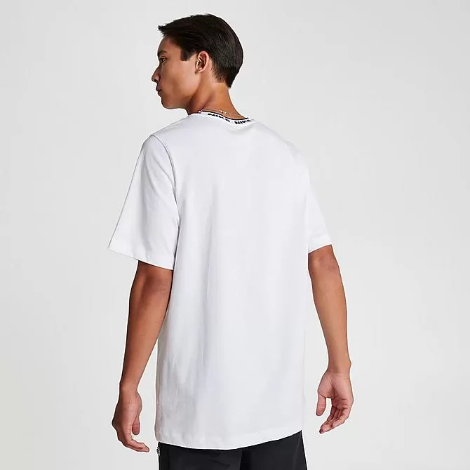 Men's Nike Sportswear Club Futura Logo T-Shirt White/Black - FB7309 100 4 Men's Nike Sportswear Club Futura Logo T-Shirt White/Black - FB7309 100 - Image 4