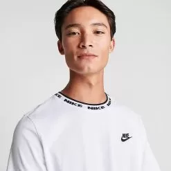Men's Nike Sportswear Club Futura Logo T-Shirt White/Black - FB7309 100 9 Men's Nike Sportswear Club Futura Logo T-Shirt White/Black - FB7309 100 -Fashion Clothing Shop FB7309 100 M5