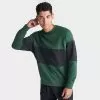 Men's Nike Club French Terry Colorblocked Crewneck Sweatshirt Fir/Black - FB7848 323