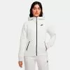 Women's Nike Sportswear Tech Fleece Windrunner Full-Zip Hoodie Light Grey/Heather/Black - FB8338 013